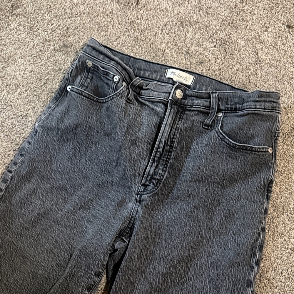 Madewell The Perfect Vintage High-Rise Straight Jeans - Charcoal Black Wash